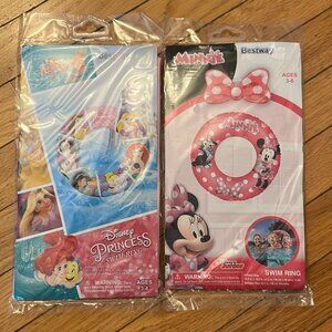 NEW Disney Princess Minnie Mouse Swim Pool Rings Bundle Lot
